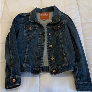 Women’s Bitten Dark-Blue Jean Jacket Sz L
